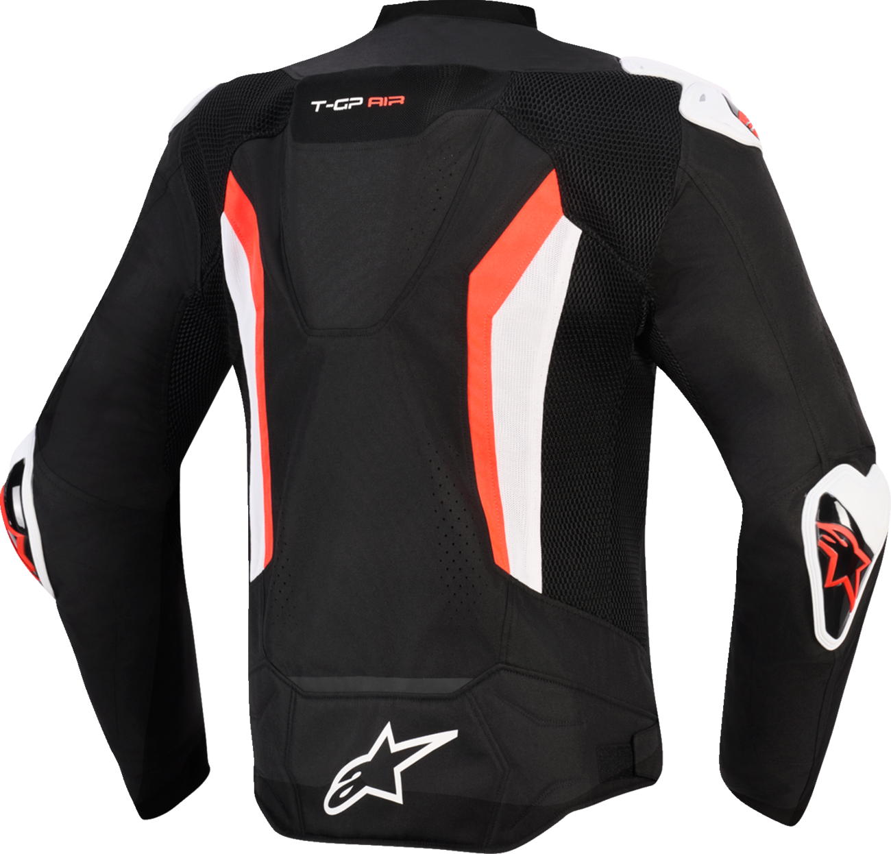 Alpinestars T-GP Air Jacket Black/Red Fluo 3XL – Lightweight Racing Motorcycle Jacket with Aero Hump and Advanced Ventilation