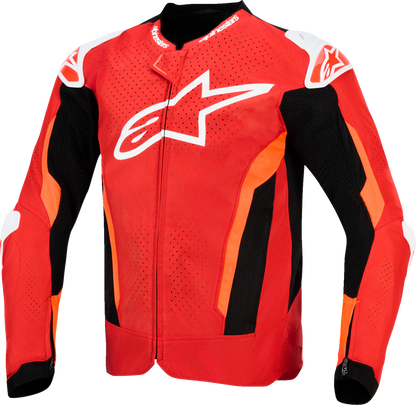 Alpinestars T-GP Air Jacket - Bright Red/Red Fluo/Black, XL (Part No. 3300626-3097-XL)