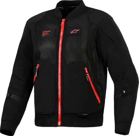 Alpinestars Flight Air Jacket - Black and Bright Red, 4XL - Motorcycle Riding Comfort and Protection