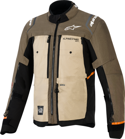 Alpinestars Cusco Drystar® Jacket - Walnut, Aluminum & Black, Size XL (Part No. 3201126-9304-XL)