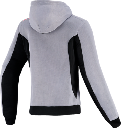 Alpinestars Stella Chrome Super Airflow Hoodie - Women's Riding Jacket in Mid Gray/Black/Pink, Size XS (Part No. 4210126-9299-XS)