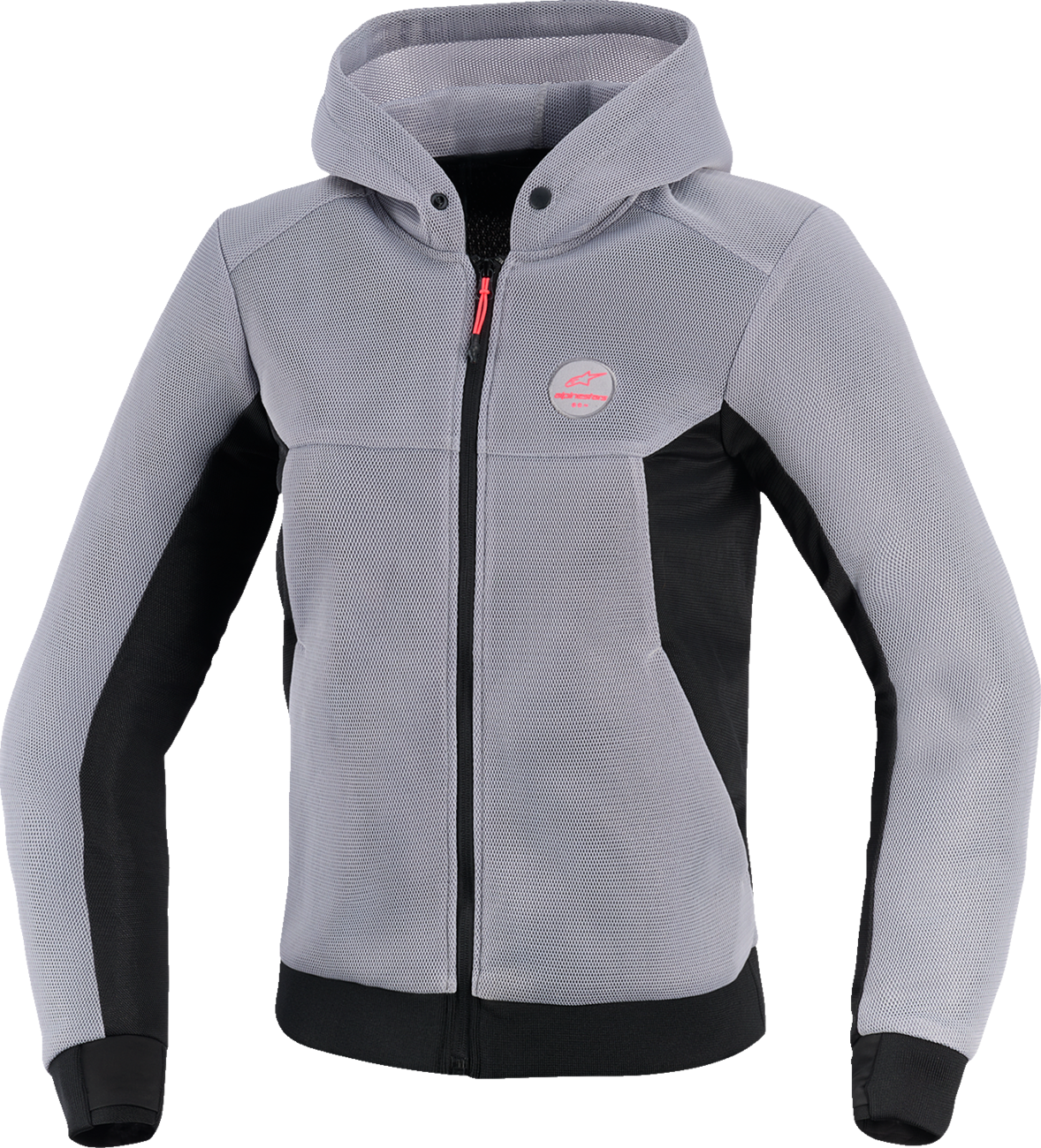 Alpinestars Stella Chrome Super Airflow Hoodie - Women's Riding Jacket in Mid Gray/Black/Pink, Size Small