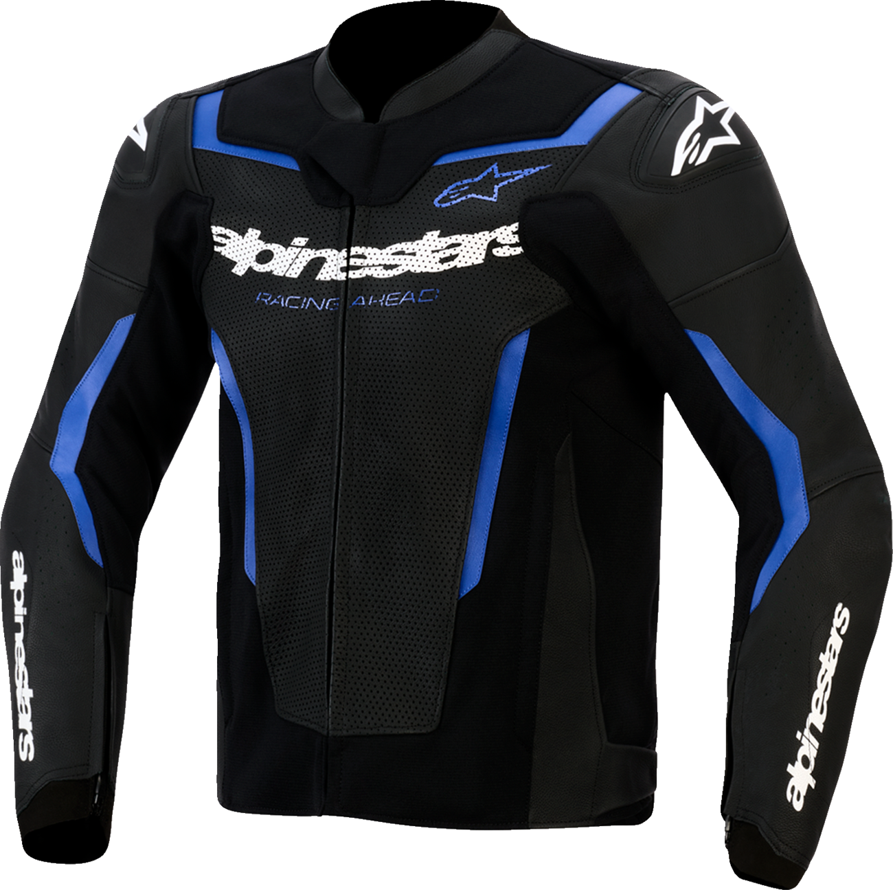 Alpinestars GP Force v2 Airflow Leather Jacket - Black/Metallic Blue US 46 / EU 56 - Part 3100326-1591-56
