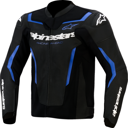 Alpinestars GP Force v2 Airflow Leather Jacket - Black/Metallic Blue US 46 / EU 56 - Part 3100326-1591-56