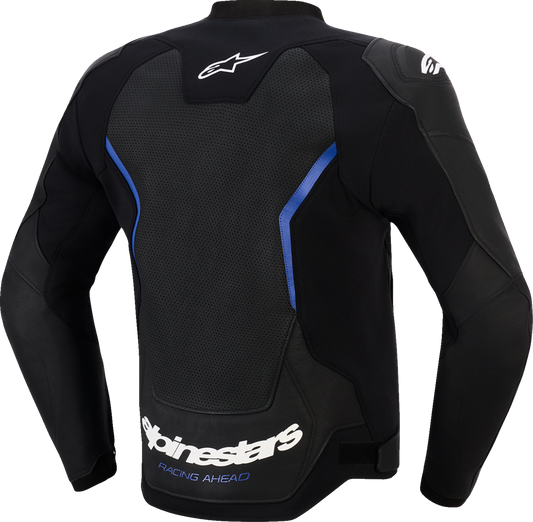 Alpinestars GP Force v2 Airflow Leather Jacket - Black/Metallic Blue US 46 / EU 56 - Part 3100326-1591-56