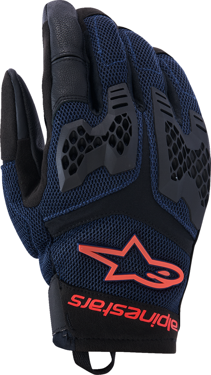 Alpinestars Manti Air Gloves - Deep Blue/Fluo Red/Asphalt, 3XL - Lightweight Breathable Motorcycle Gloves