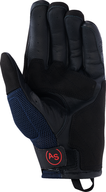 Alpinestars Manti Air Gloves - Deep Blue/Fluo Red/Asphalt, 3XL - Lightweight Breathable Motorcycle Gloves