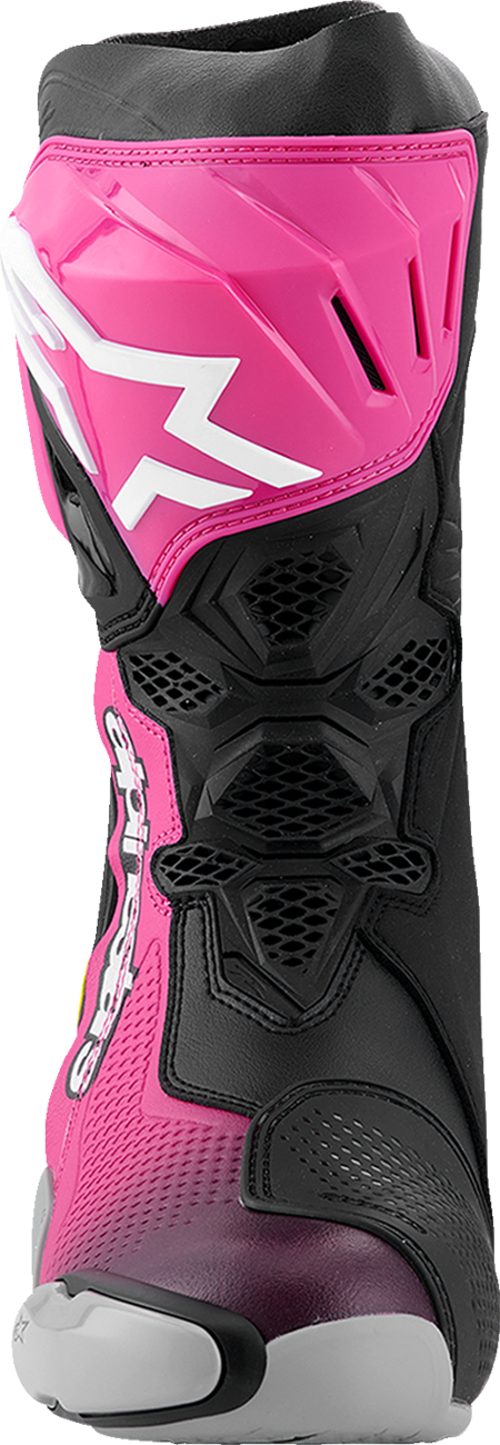 Alpinestars Supertech R Motorcycle Boots - Black, Magenta, White, Yellow - US 10.5 / EU 45