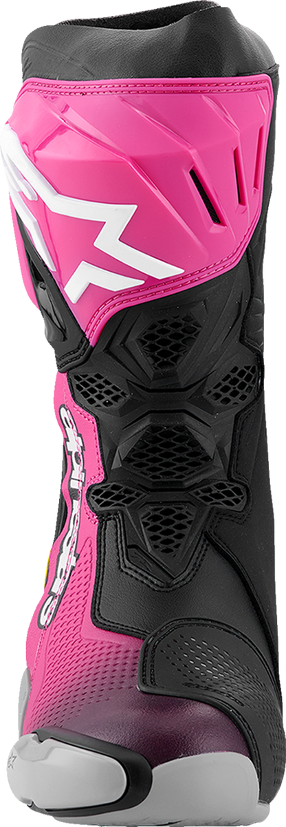 Alpinestars Supertech R Motorcycle Boots - Black, Magenta, White, Yellow - US 10.5 / EU 45