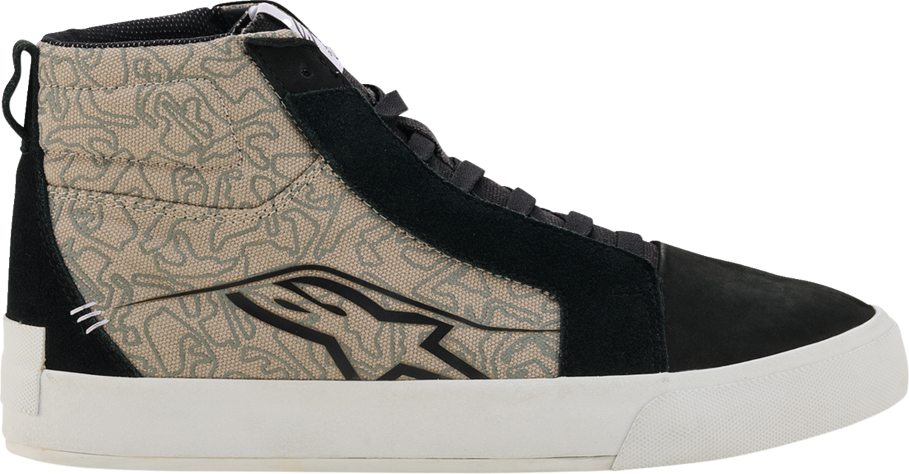 Alpinestars Ride-63 Canvas Shoes Black/Cool Gray/White US 14 – Durable Urban Motorcycle Footwear with Enhanced Comfort and Protection
