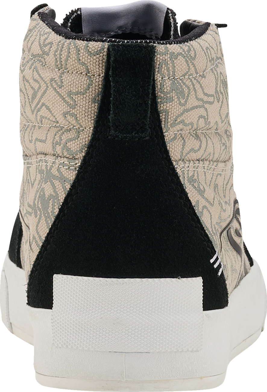 Alpinestars Ride-63 Canvas Shoes Black/Cool Gray/White US 14 – Durable Urban Motorcycle Footwear with Enhanced Comfort and Protection