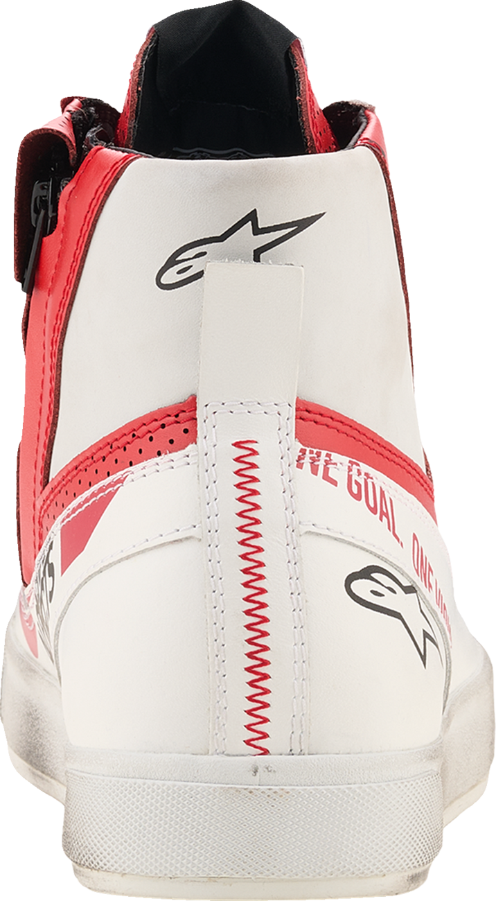 Alpinestars Stated Flair Shoes White/Bright Red US 12 – Urban Motorcycle Footwear with Advanced Protection and Comfort
