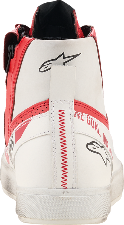 Alpinestars Stated Flair Shoes White/Bright Red US 12 – Urban Motorcycle Footwear with Advanced Protection and Comfort