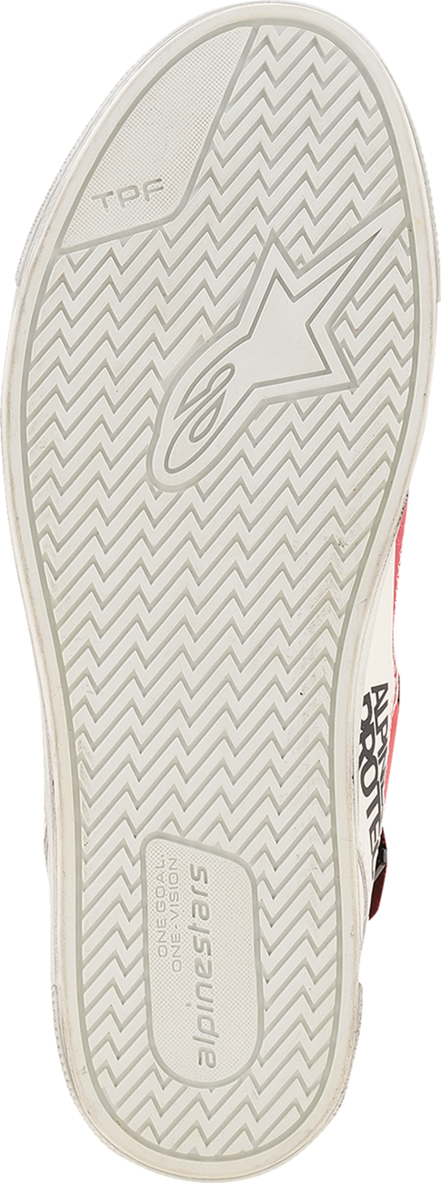 Alpinestars Stated Flair Shoes White/Bright Red US 12 – Urban Motorcycle Footwear with Advanced Protection and Comfort