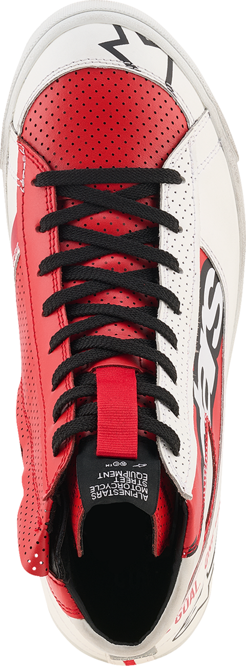 Alpinestars Stated Flair Shoes White/Bright Red US 12 – Urban Motorcycle Footwear with Advanced Protection and Comfort