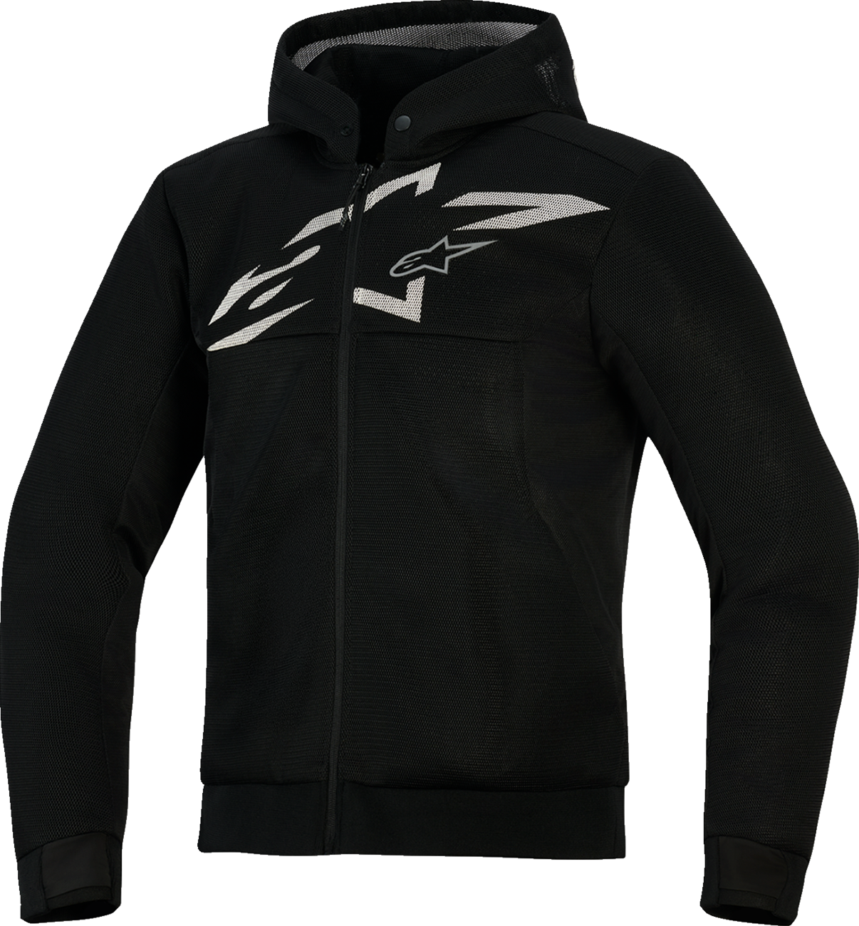 Alpinestars Chrome Super Airflow Hoodie - Black, Dark Gray & White - Large (Part #4200226-102-L)
