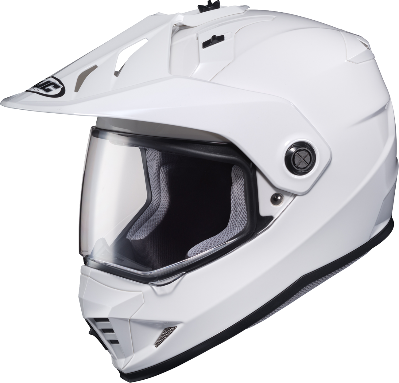 HJC DS-X1 Solid White Motorcycle Helmet - Size XS (Part Number 262553)