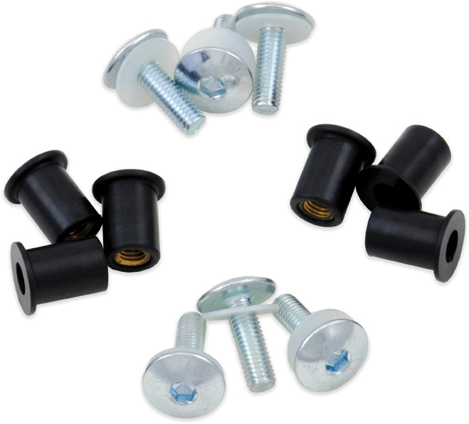BOLT Windscreen Fasteners 6-Pack – Secure Mounting Kit with Allen Bolts and Well Nuts
