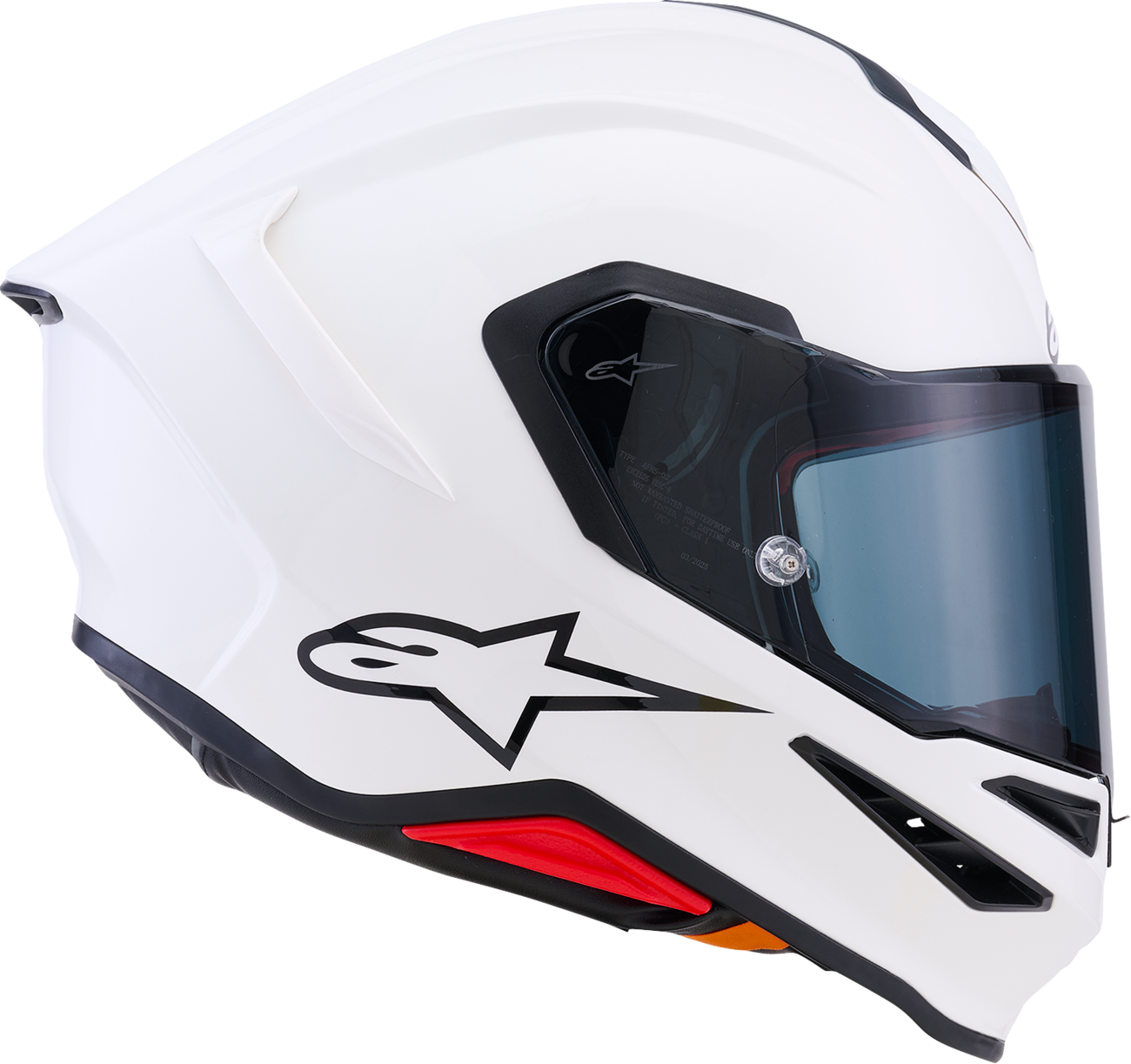 Alpinestars Supertech R7 Helmet - 22.06, Solid Gloss White, XS (Part No. 8202126-2180-XS)