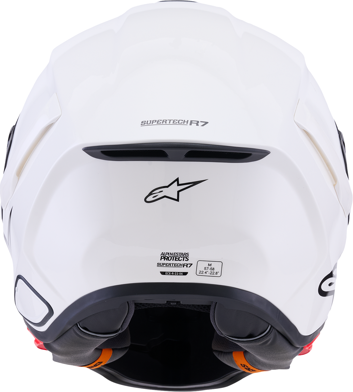 Alpinestars Supertech R7 Helmet - 22.06, Solid Gloss White, XS (Part No. 8202126-2180-XS)