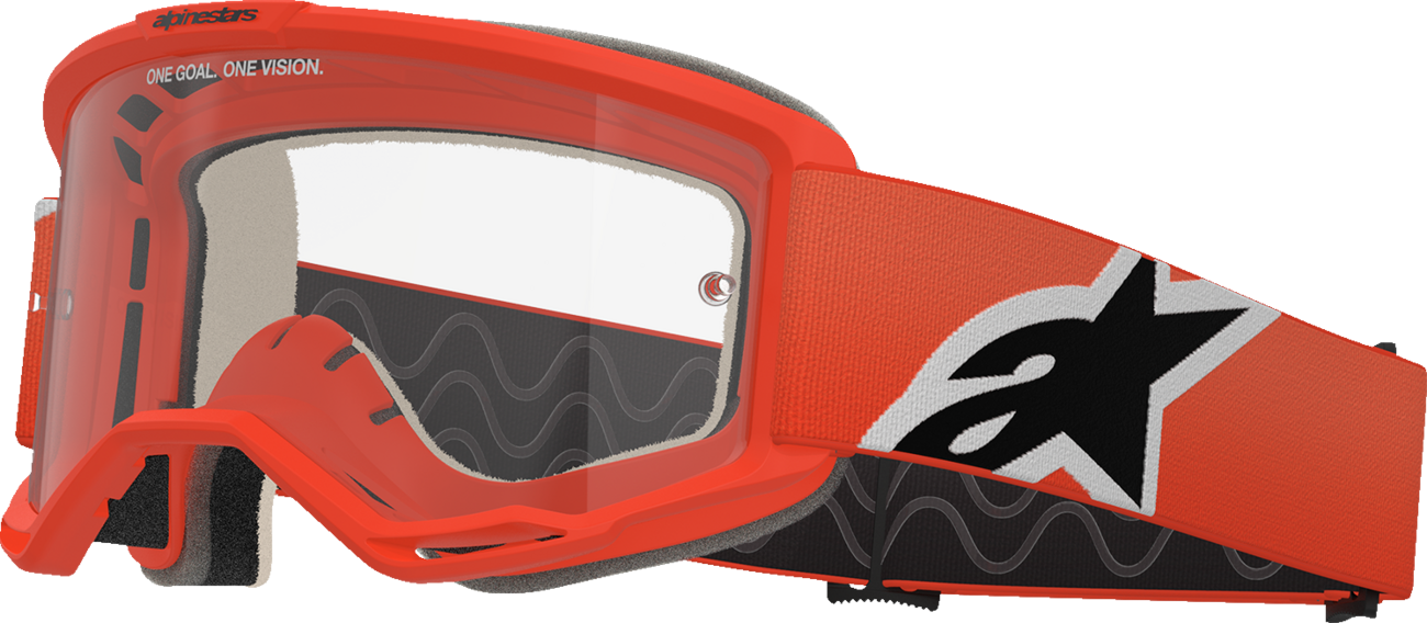 Alpinestars GOGGLES Vision 5 Goggle - Orange Frame with Clear Lens, Part 5101725-430