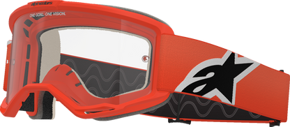 Alpinestars GOGGLES Vision 5 Goggle - Orange Frame with Clear Lens, Part 5101725-430