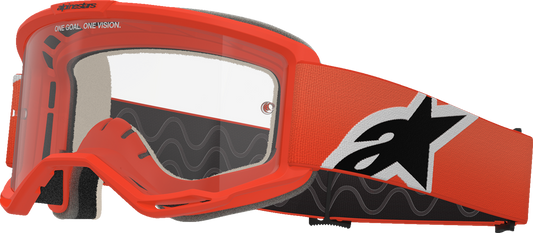 Alpinestars GOGGLES Vision 5 Goggle - Orange Frame with Clear Lens, Part 5101725-430