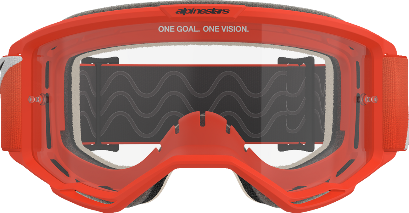 Alpinestars GOGGLES Vision 5 Goggle - Orange Frame with Clear Lens, Part 5101725-430