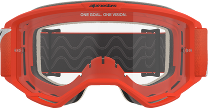 Alpinestars GOGGLES Vision 5 Goggle - Orange Frame with Clear Lens, Part 5101725-430