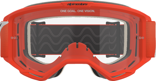 Alpinestars GOGGLES Vision 5 Goggle - Orange Frame with Clear Lens, Part 5101725-430