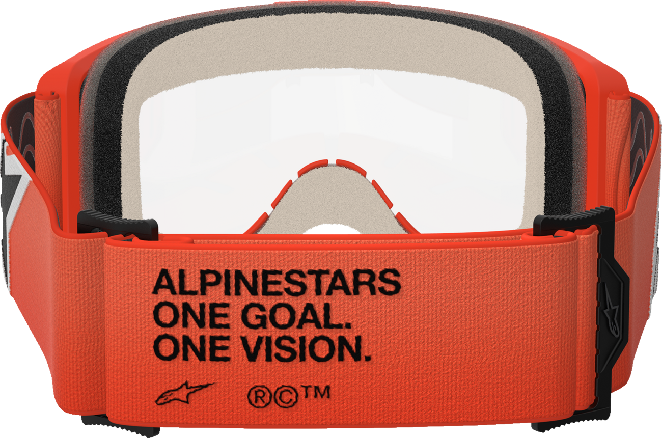 Alpinestars GOGGLES Vision 5 Goggle - Orange Frame with Clear Lens, Part 5101725-430