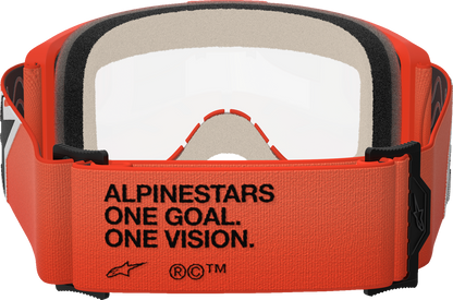 Alpinestars GOGGLES Vision 5 Goggle - Orange Frame with Clear Lens, Part 5101725-430