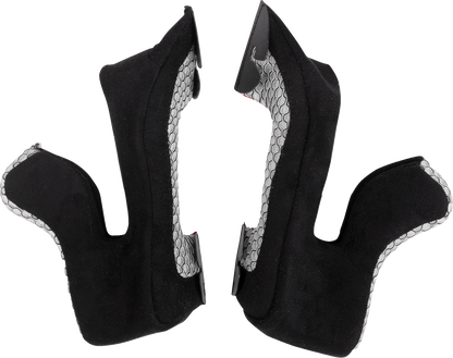 MOOSE OFFROAD MR3 Cheek Pads for F.A.F. Helmets - Black - Medium (Part Number 0134-4229)