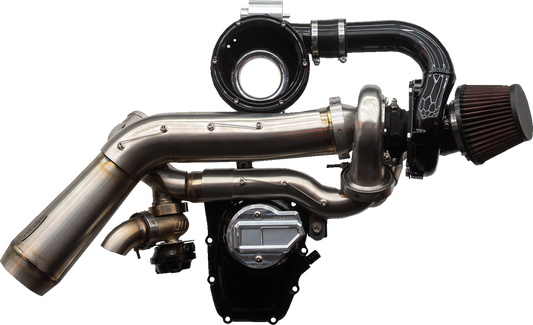 TRASK Tornado Turbo Kit Stage 2 for Gen 2 M8 - Stainless with Black Aluminum - TM-7620