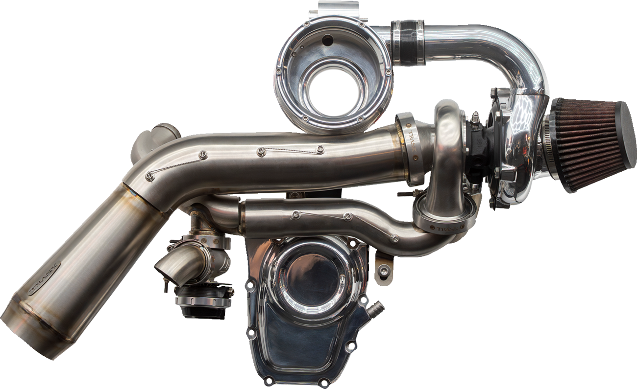 TRASK Tornado Turbo Kit Stage 2 for Gen 1 M8 with Polished Finish – Part Number TM-7610-PO