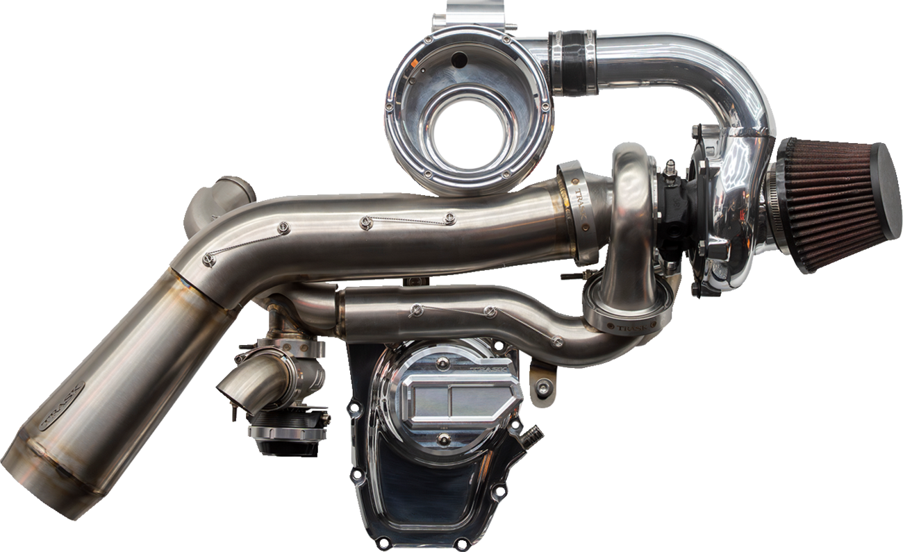 TRASK Tornado Turbo Kit Stage 2 for 117"+ M8 Engines - Polished Aluminum, Part Number TM-7620-PO