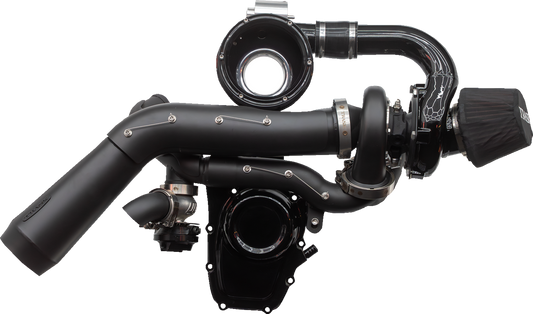 TRASK Tornado Turbo Kit Stage 2 for Gen 1 M8 Engines - Black with Black Aluminum, Part Number TM-7610-BK