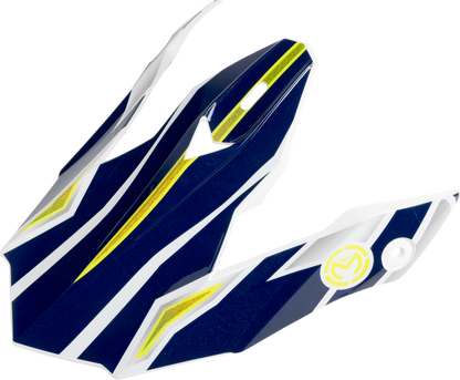 MOOSE OFFROAD MR3 Peak F.A.F. Helmet Visor - Navy, White, and Green Part 0132-2004