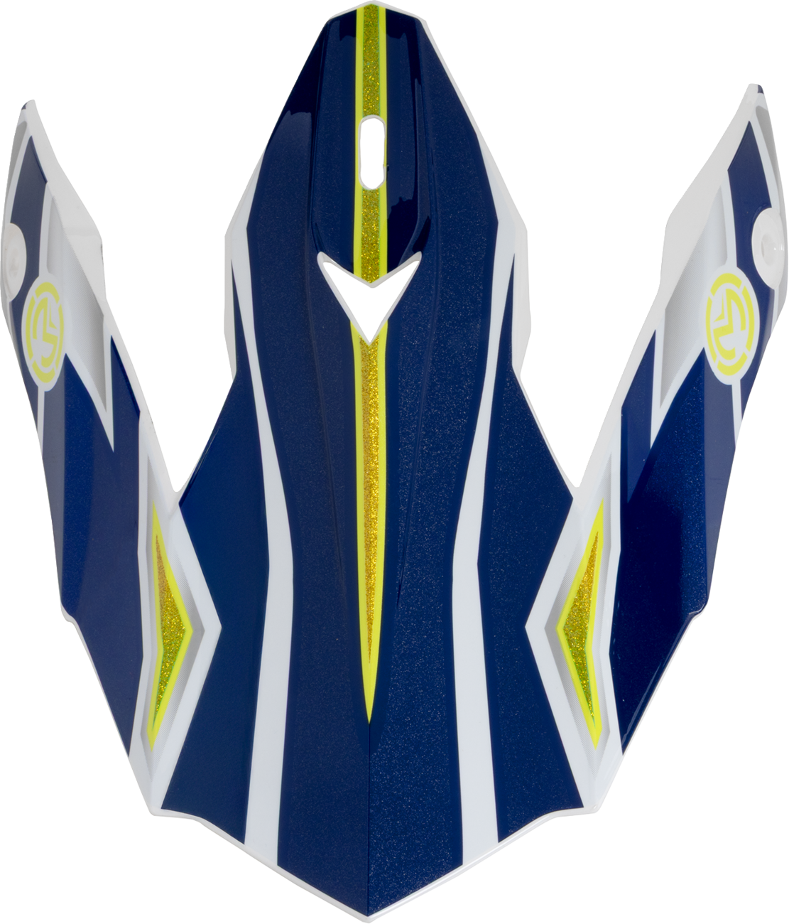MOOSE OFFROAD MR3 Peak F.A.F. Helmet Visor - Navy, White, and Green Part 0132-2004