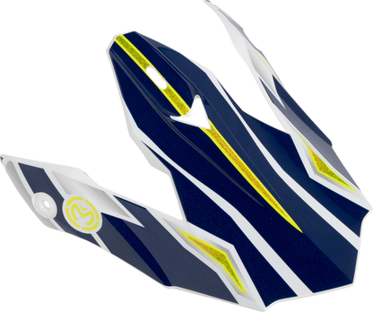 MOOSE OFFROAD MR3 Peak F.A.F. Helmet Visor - Navy, White, and Green Part 0132-2004