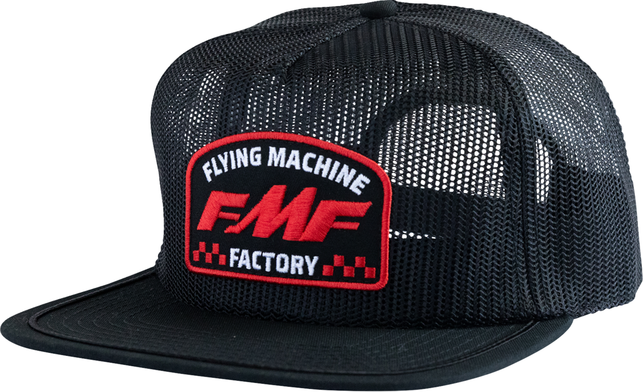 FMF Chamber Hat - Black SU26196903BLKOS - 5 Panel Mesh Trucker Snapback Cap