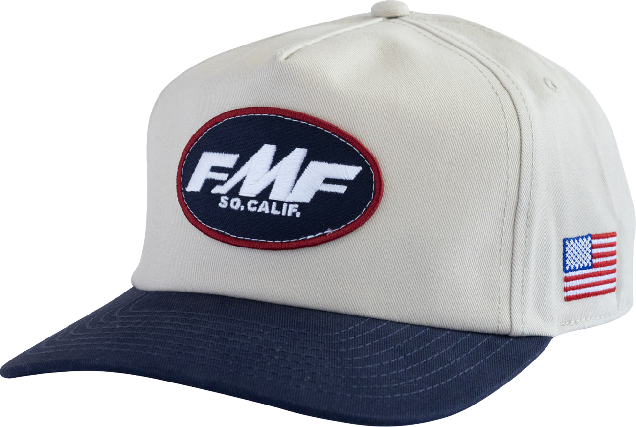 FMF Machinist Hat - Stone SU26196902STNOS with 5-Panel Twill Snapback and Custom Embroidery
