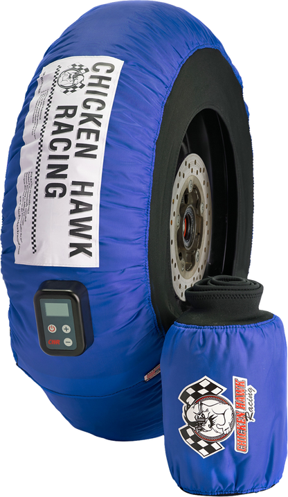Chicken Hawk Racing PU-STD-S/M Tire Warmers - Single Temperature Set for Supermoto and Small Bikes