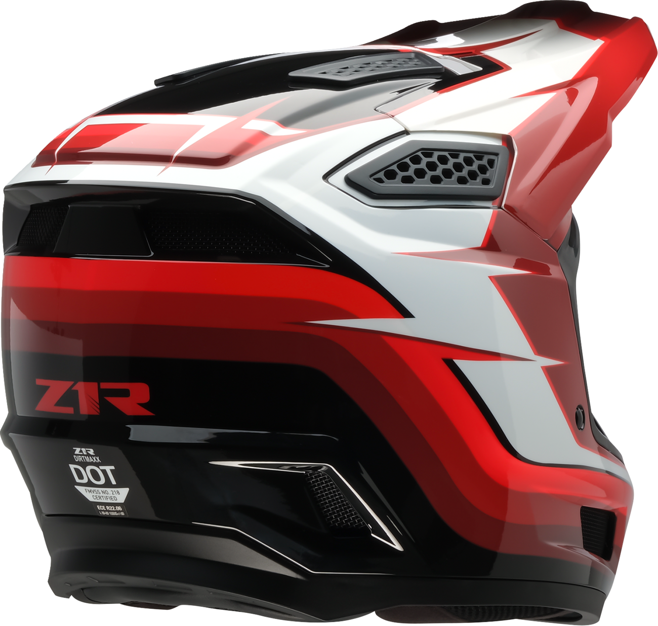 Z1R Dirt Maxx Helmet Vortex Red/White Medium (Part No. 0110-9698)