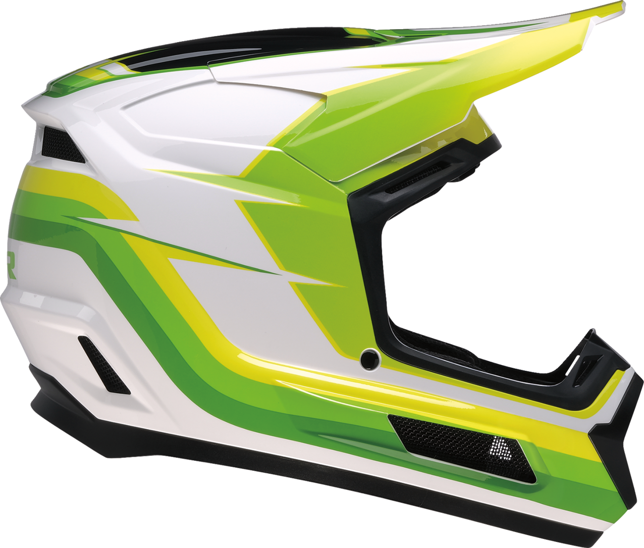 Z1R Youth Dirt Maxx Vortex Helmet in White/Green (Small) - Part Number 0111-1893