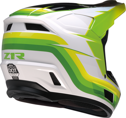 Z1R Youth Dirt Maxx Vortex Helmet in White/Green (Small) - Part Number 0111-1893