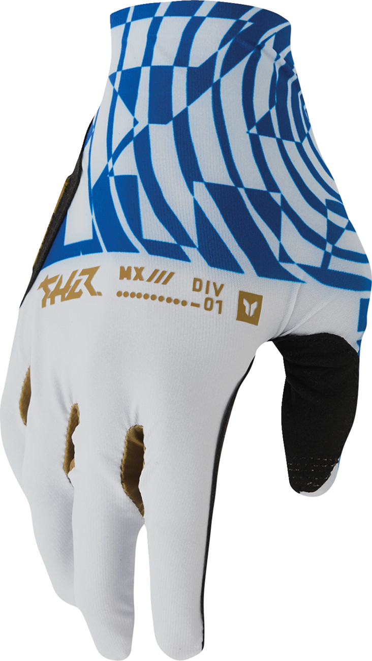 THOR Sportmode Mind Control Gloves - Light Gray/Blue, Large (Part Number 3330-9128)