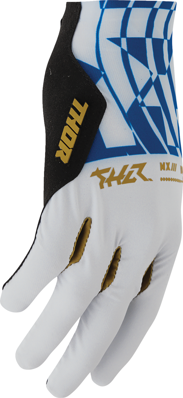 THOR Sportmode Mind Control Gloves - Light Gray/Blue, Large (Part Number 3330-9128)