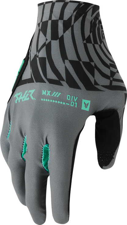 THOR Sportmode Mind Control Gloves - Charcoal/Black Large (Part #3330-9103)