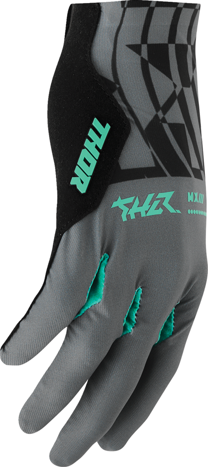 THOR Sportmode Mind Control Gloves - Charcoal/Black Large (Part #3330-9103)